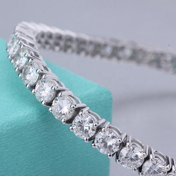 Mens 7" 1ct Diamond Tennis Bracelet 925 Sterling Silver Guys Fine Jewelry 1 ct 7 - Picture 8 of 11